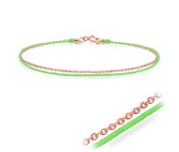 Rose Gold Plated Shiny Rope Anklet ANK-103-RO-GP 